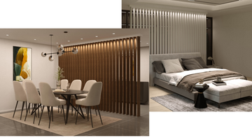 wood slat divider wall