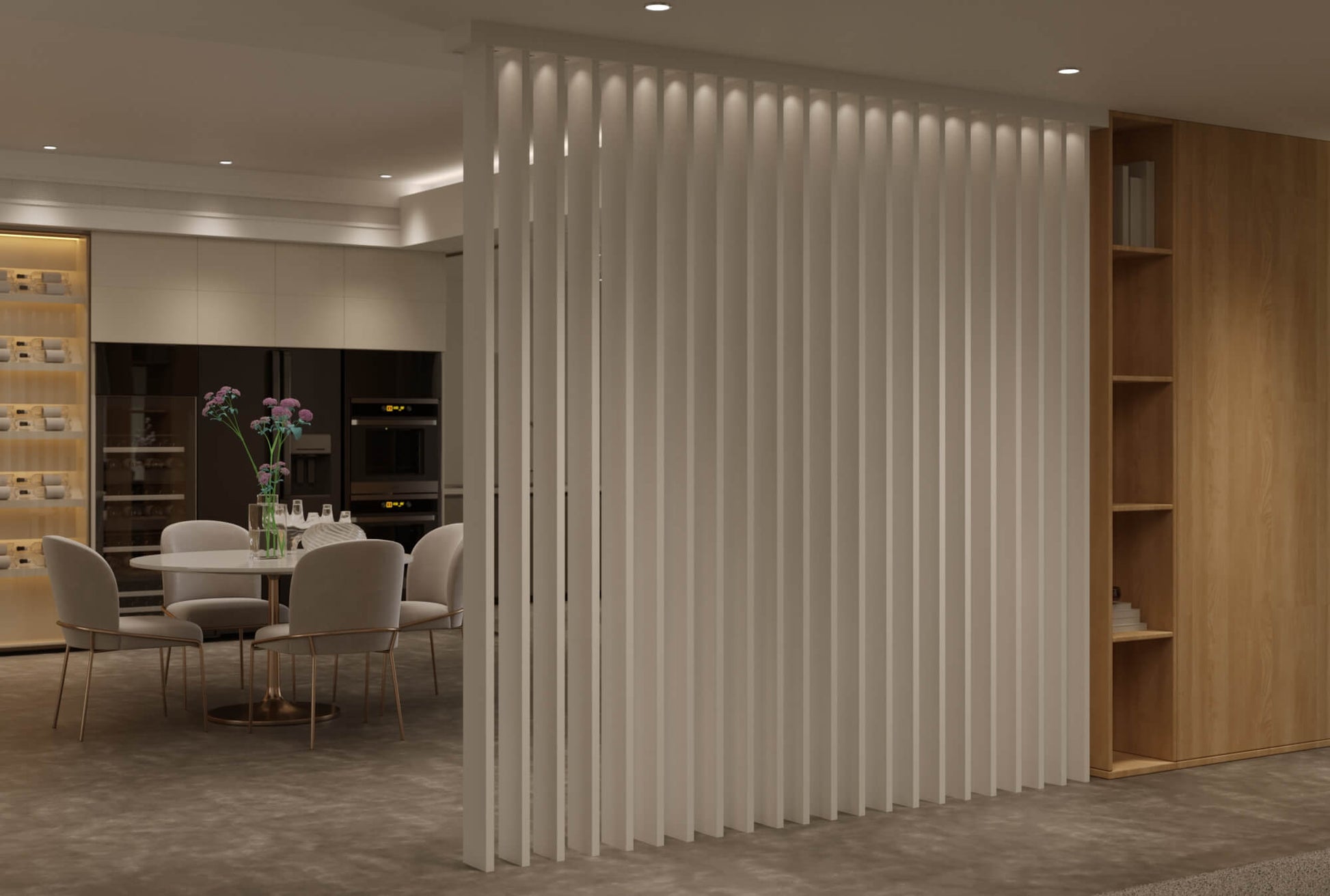 slatted room divider