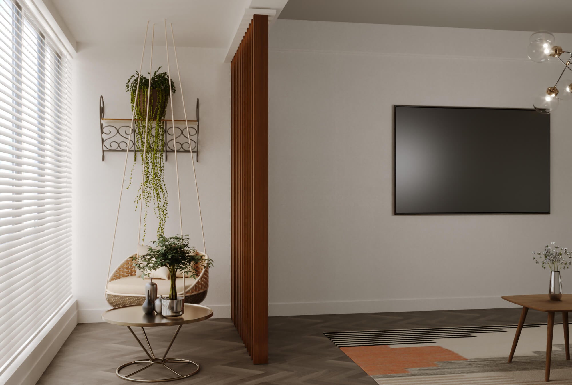 Wood Slat Divider – Dark Walnut