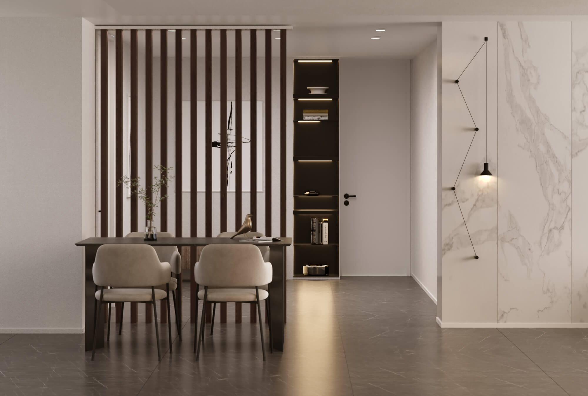 Wood Slat Divider – Dark Walnut